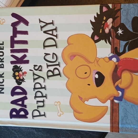 Bad Kitty Puppy's Big Day Hard Cover B/W Graphic Novel Edition 2015 Nick Bruel - Picture 2 of 7